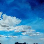 Acrylic Landscape Painting of sky and clouds