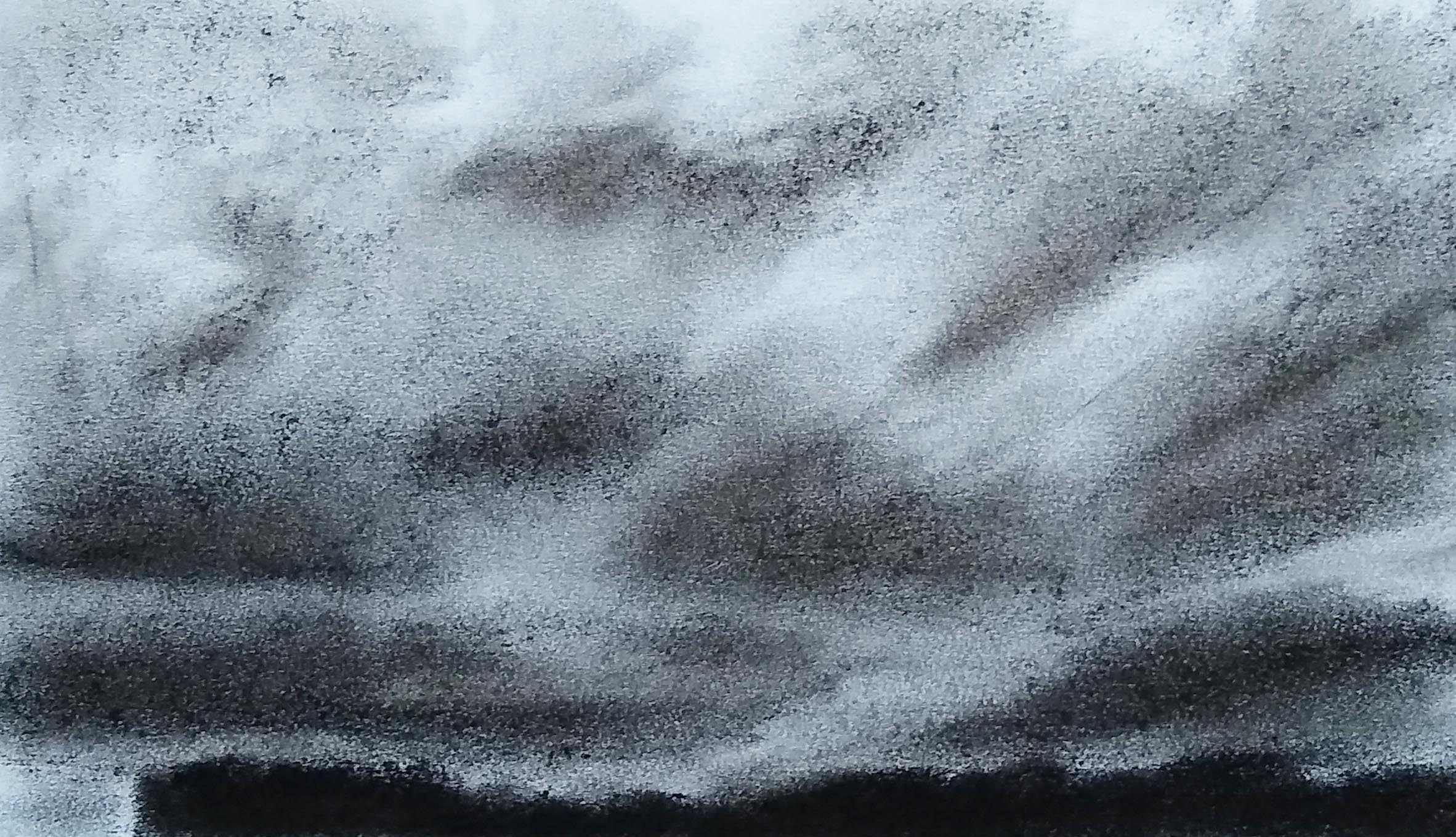 Landscape charcoal drawing