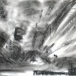 Abstract Landscape drawing